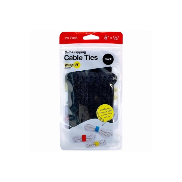 Jjaamm Cable Tie, 5 in L, Black, Nylon 420-5BL - main